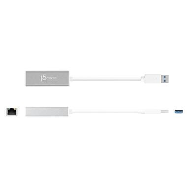 Переходник USB 3.0 AM to RJ45 Ethernet 1000Mbps black J5create (JUE130-N) фото №3