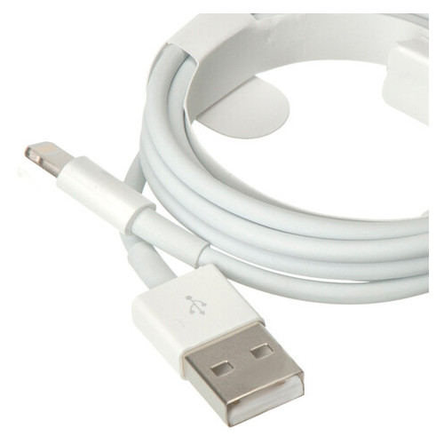 Дата кабель Foxconn Apple iPhone USB для Lightning AAA grade 1m (тех.пак) Білий фото №2