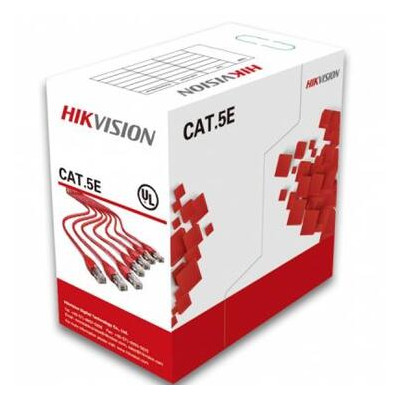 Кабель мережевий HikVision UTP 305м cat.5e, CU, 4*2*0,5мм (DS-1LN5E-S) фото №1