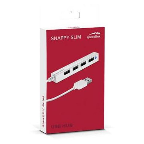 Концентратор USB2.0 SpeedLink Snappy Slim White (SL-140000-WE) фото №3