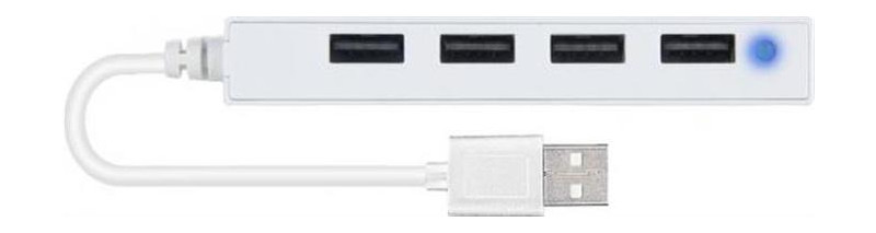Концентратор USB2.0 SpeedLink Snappy Slim White (SL-140000-WE) фото №2
