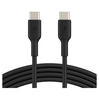 Дата кабель Belkin USB-С - USB-С PVC 1 м black (CAB003BT1MBK) фото №1
