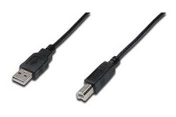 Дата кабель Digitus USB 2.0 (AM/BM) 1.8 м black (AK-300102-018-S) фото №1