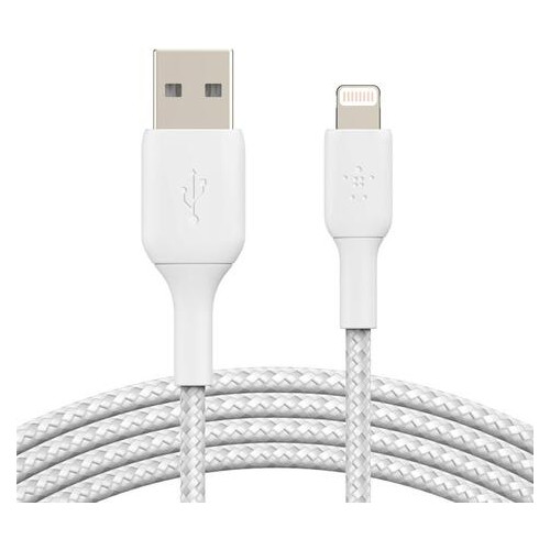Дата кабель Belkin USB-A - Lightning 1 м, white (CAA002BT1MWH) фото №1