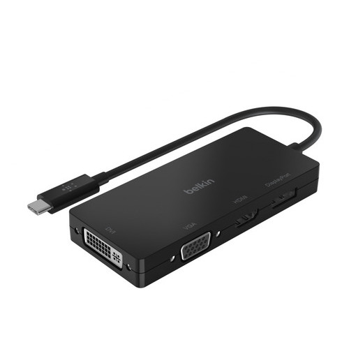 Адаптер Belkin USB-C - HDMI - VGA - DVI - DisplayPort Black (AVC003BTBK) фото №1