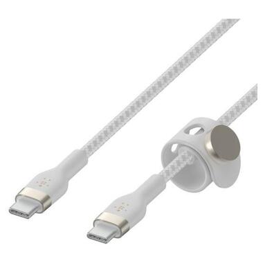 Дата кабель Belkin USB-C - USB-C BRAIDED SILICONE 1 м white (CAB011BT1MWH) фото №4