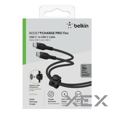 Дата кабель Belkin USB-C - USB-C на магніті 1м Black (CAB011BT1MBK) фото №2