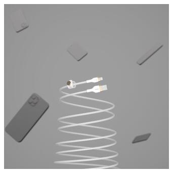 Дата кабель Belkin USB-A - Lightning кручений силіконовий, на магніті 1 м White (CAA010BT1MWH) фото №8