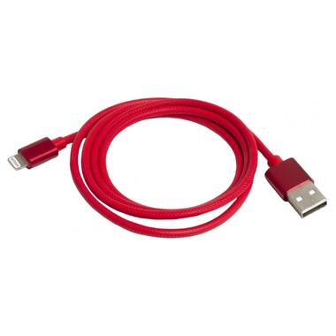 Кабель Patron USB - Lightning 2.4А 1 м червоний (PN-LIGHT-1M-R) фото №1
