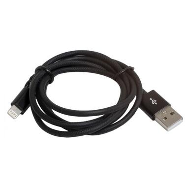 Кабель Patron USB - Lightning 2.4А 1 м чорний (PN-LIGHT-1M-B) фото №1