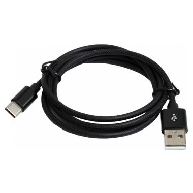 Кабель Patron USB-Type-C 2.4A 1 м чорний (PN-USB-TYPEC-1-B) фото №1