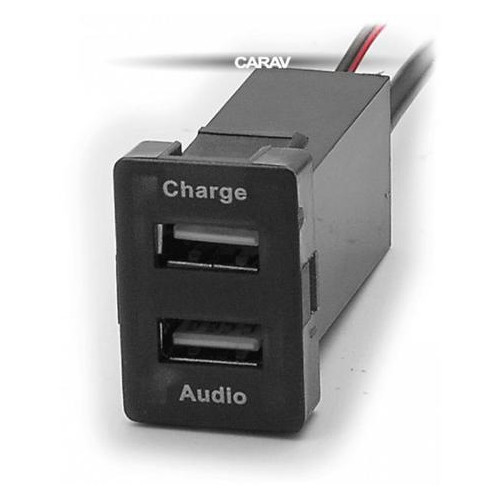 Роз'єм USB в штатну заглушку Carav 17-104 Toyota/Lexus / 2 порти: аудіо зарядний пристрій фото №1