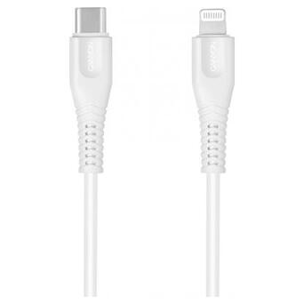 Дата кабель Canyon USB Type C - Lightning MFI 1.2 м White (CNS-MFIC4W) фото №1