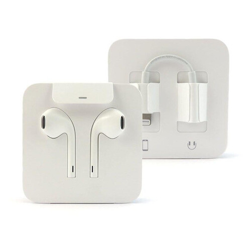 Перехідник Apple Lightning - 3.5 мм Headphones for iPhone 7 білий (MMX62ZM/A) фото №2