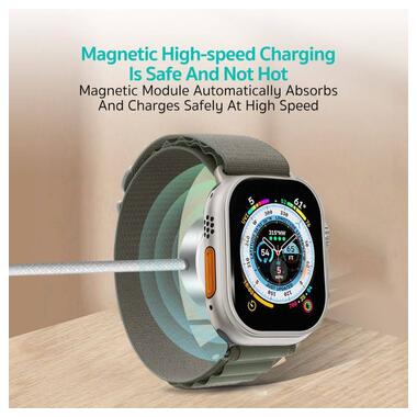 Зарядний кабель COTECi Magnetic High Speed ​​Charger 1M (26001) для Apple Watch фото №3