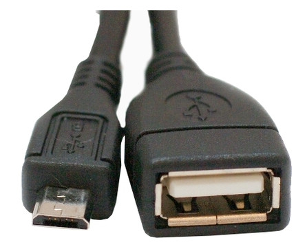 Додатковий цифровий кабель USB 2.0 AF - Micro USB Type B 0,1 м (DV00DV4051) фото №1