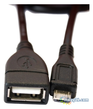 Екстрацифровий кабель OTG USB 2.0 AF - Micro USB Type B 0.1m (DV00DV4063) фото №2