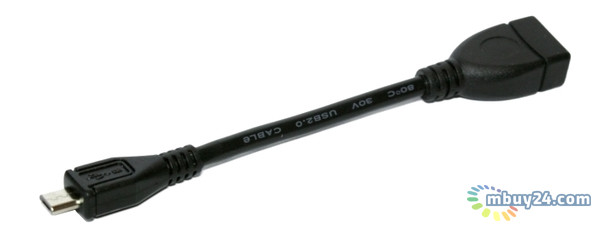 Екстрацифровий кабель OTG USB 2.0 AF - Micro USB Type B 0.1m (DV00DV4063) фото №1