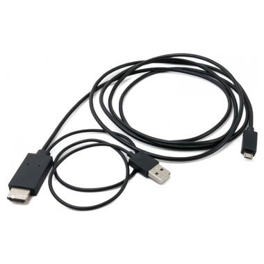 Переходник MHL, microUSB (5pin) M, USB M-HDMI AM (1.8m) EXTRADIGITAL (KBV1683) фото №4