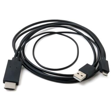 Переходник MHL, microUSB (5pin) M, USB M-HDMI AM (1.8m) EXTRADIGITAL (KBV1683) фото №1