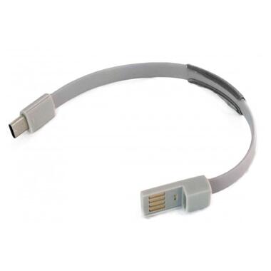Дата кабель USB 2.0 AM to Type-C 0.2m grey EXTRADIGITAL (KBU1779) фото №3
