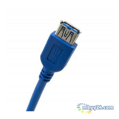 Дата кабель Extradigital USB 3.0 AM - AF 28 AWG, Super Speed 1.5 м синій (KBU1632) фото №2