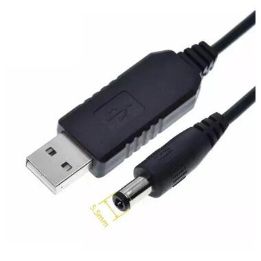 Кабель з перетворювачем USB 5V - DC 5.5-2.1 / 9V для роутера, відеокамери фото №3