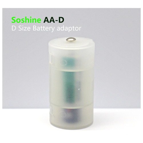 Перехідник пластиковий Soshine SBC-005, AA-D, прозорий фото №3