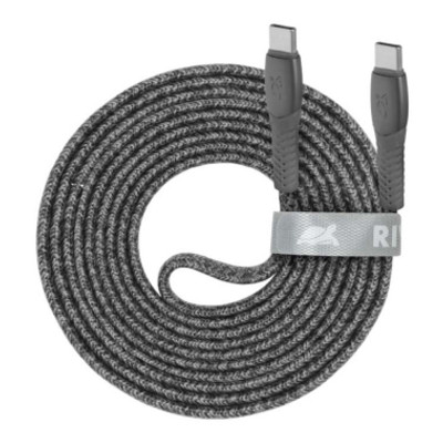 Data кабель RivaCase USB 2.0 Type-C to Type-C 2.1m 3A 60W сірий (PS6105 GR21) фото №1