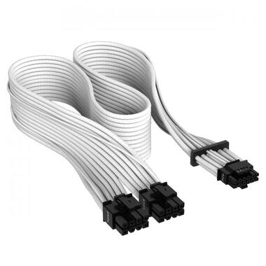 Кабель-перехідник Corsair Premium Individually Sleeved 12 4pin PCIe Gen 5 12VHPWR 600W cable, Type 4, WHITE (CP-8920332) фото №1
