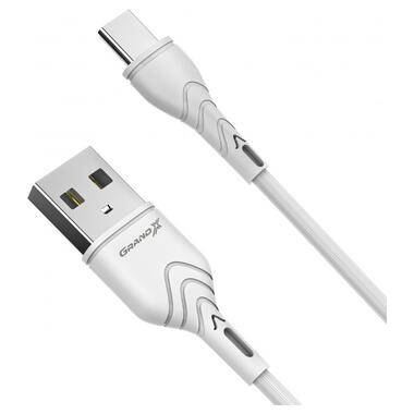 Дата кабель USB 2.0 AM to Type-C 1.0m White Grand-X (PC-03W) фото №3