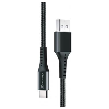 Дата кабель USB 2.0 AM to Type-C 1.2m Black Grand-X (FC-12B) фото №1
