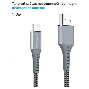 Дата кабель USB 2.0 AM to Type-C 1.2m Grey Grand-X (FC-12G) фото №3