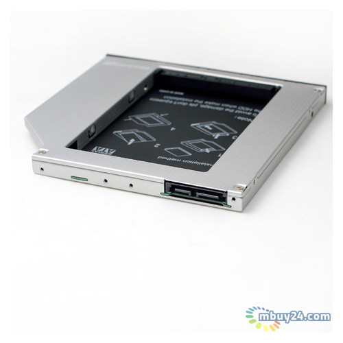 Адаптер підключення Grand-X HDD 2.5 у відсік приводу ноутбука, SATA/mSATA Slim 9.5mm (HDC-24) фото №3