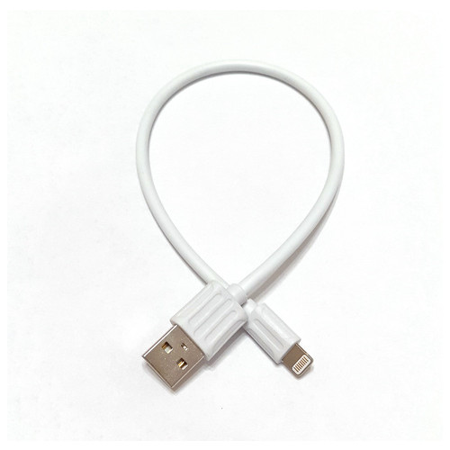 Кабель для Power Bank USB AM - Lightning M 2.4А 20см, білий (S0730) фото №1