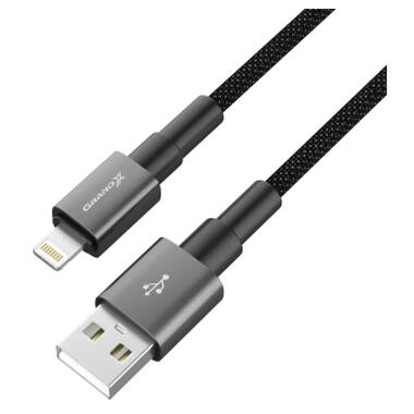 Дата кабель USB 2.0 AM to Lightning 1.0m 2.4A black Grand-X (PL-08B) фото №3