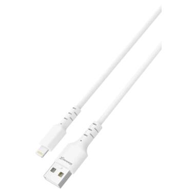 Дата кабель USB 2.0 AM to Lightning 1.0m 2.4A white Grand-X (PL-05W) фото №3