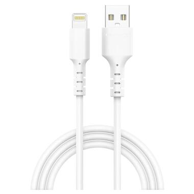Дата кабель USB 2.0 AM to Lightning 1.0m 2.4A white Grand-X (PL-05W) фото №1