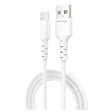 Дата кабель USB 2.0 AM to USB-C 1.0m 3A white Grand-X (PC-05W) фото №2