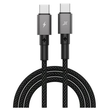 Дата кабель USB-C to USB-C 1.0m 100W black Grand-X (CC-08B) фото №1