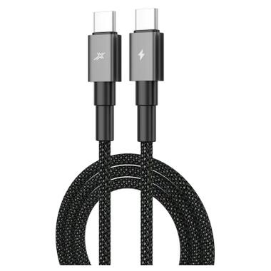 Дата кабель USB-C to USB-C 1.0m 100W black Grand-X (CC-08B) фото №2