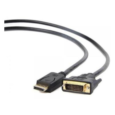 Кабель мультимедійний Cablexpert Display Port to DVI 24+1pin 1.8 м чорний (CC-DPM-DVIM-1.8М) фото №1