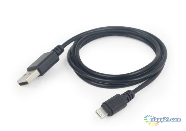 Кабель Cablexpert USB2.0 BM - Lightning 1 м чорний (CC-USB2-AMLM-1M) фото №1