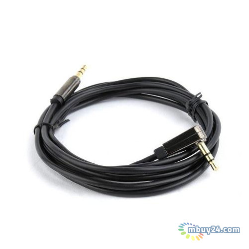 Аудіо кабель Cablexpert 3.5 мм - 3.5 мм 1 м чорний (CCAP-444L-1M) фото №2