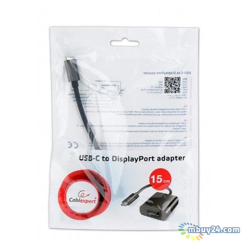 Адаптер Cablexpert USB 3.1 Type C - DisplayPort 0.15 м чорний (A-CM-DPF-01) фото №2