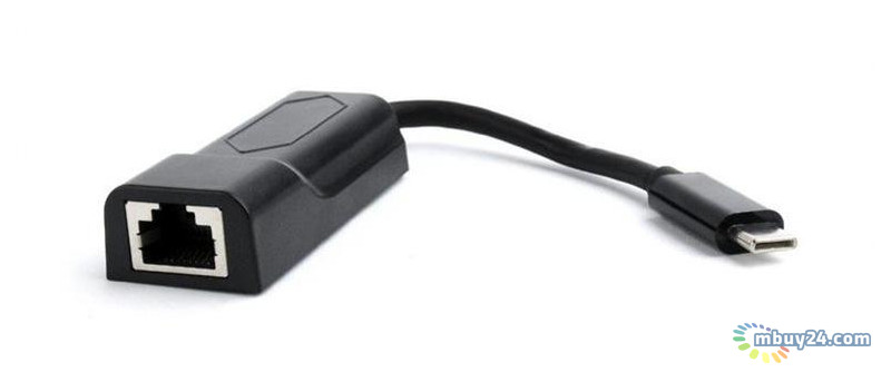 Адаптер Cablexpert USB 3.1 Type C - RJ-45 0.15 м чорний (A-CM-LAN-01) фото №1