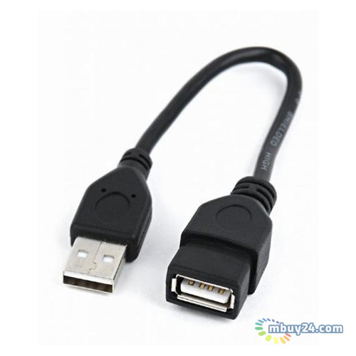 Кабель Cablexpert USB 2.0 AM - AF 0.15 м Black (CCP-USB2-AMAF-0.15M) (222079) фото №1