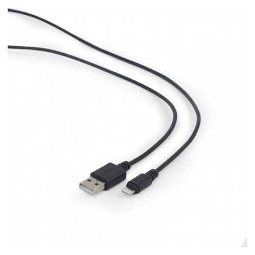 Кабель Cablexpert Lightning to USB 2.0 0.1 м чорний (CC-USB2-AMLM-0.1M) фото №1