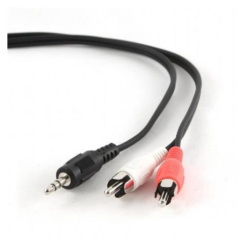 Аудіо кабель Cablexpert 3.5 мм - 2 x RCA 1.5 м чорний (CCAB-458) фото №2