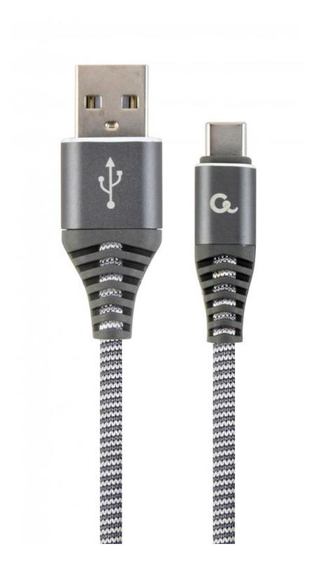 Кабель Cablexpert USB 2.0 A - USB Type-C 1 м сірий (CC-USB2B-AMCM-1M-WB2) фото №1
